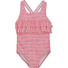 Swimsuit W. frills, AOP Swimsuit W. frills, AOP