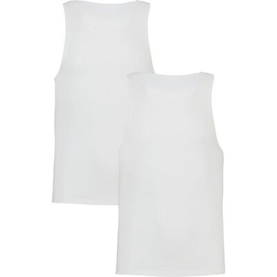 PERF COTTON TANK 2PK