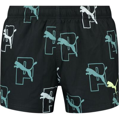 Swim Men Print Cat Logo Short