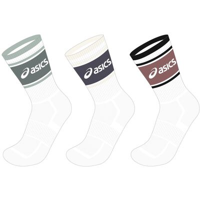 3 PACK ASICS LOGO CREW SOCK