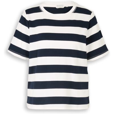 1050426 T-Shirt boxy crew neck wiht print