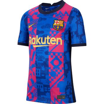 JR FC Barcelona 2021/22 Stadium Third Big Kids Soccer Jersey