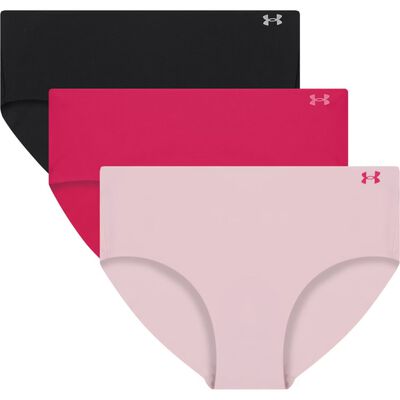 UA PURE STRETCH NO SHOW HIPSTER-SOLID3PK