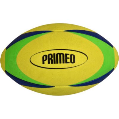 Rugbyball Primeo gelb/grün/blau OneSize