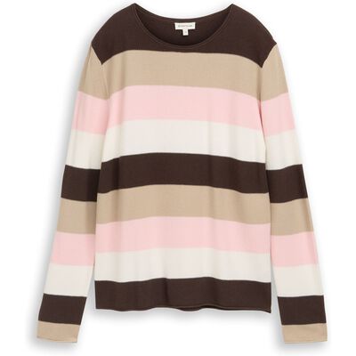 1042952 Knit structured striped
