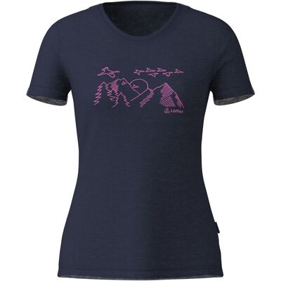 W PRINTSHIRT SUNSET MERINO-TENCEL(TM)