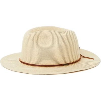 Wesley Straw Packable Fedora