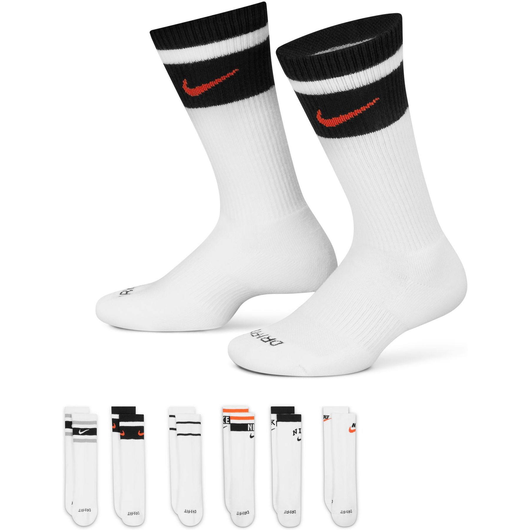 Nike Everyday Plus Cushioned Crew Socks (6 Pairs)