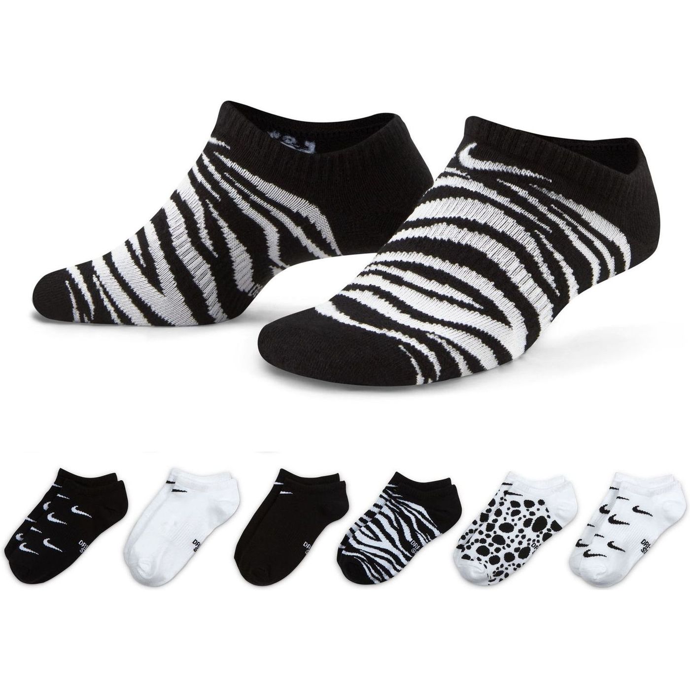 Nike Everyday Big Kids Lightweight No-Show Socks (6 Pairs) Nike Everyday Big Kids Lightweight No-Show Socks (6 Pairs)