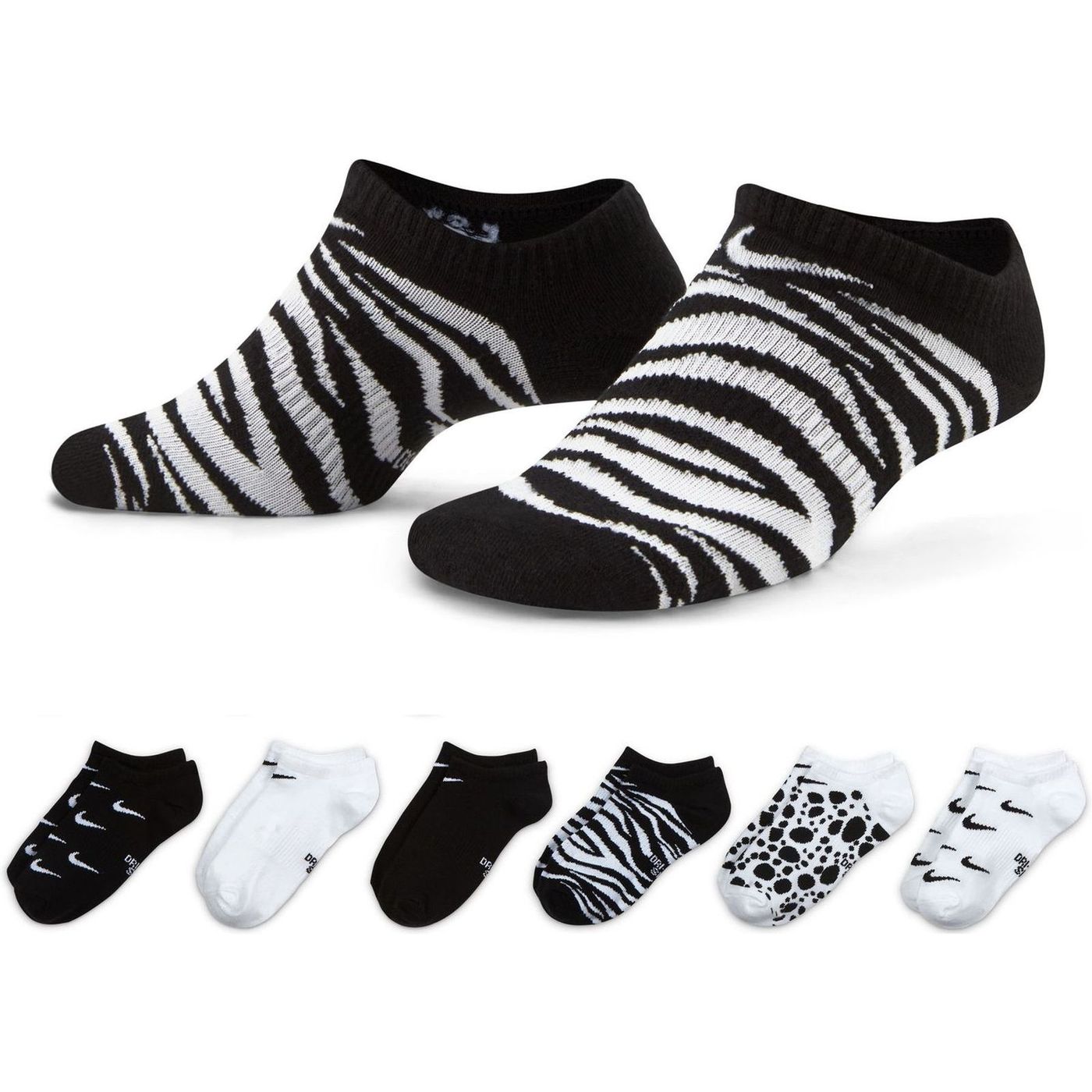 Nike Everyday Big Kids Lightweight No-Show Socks (6 Pairs)