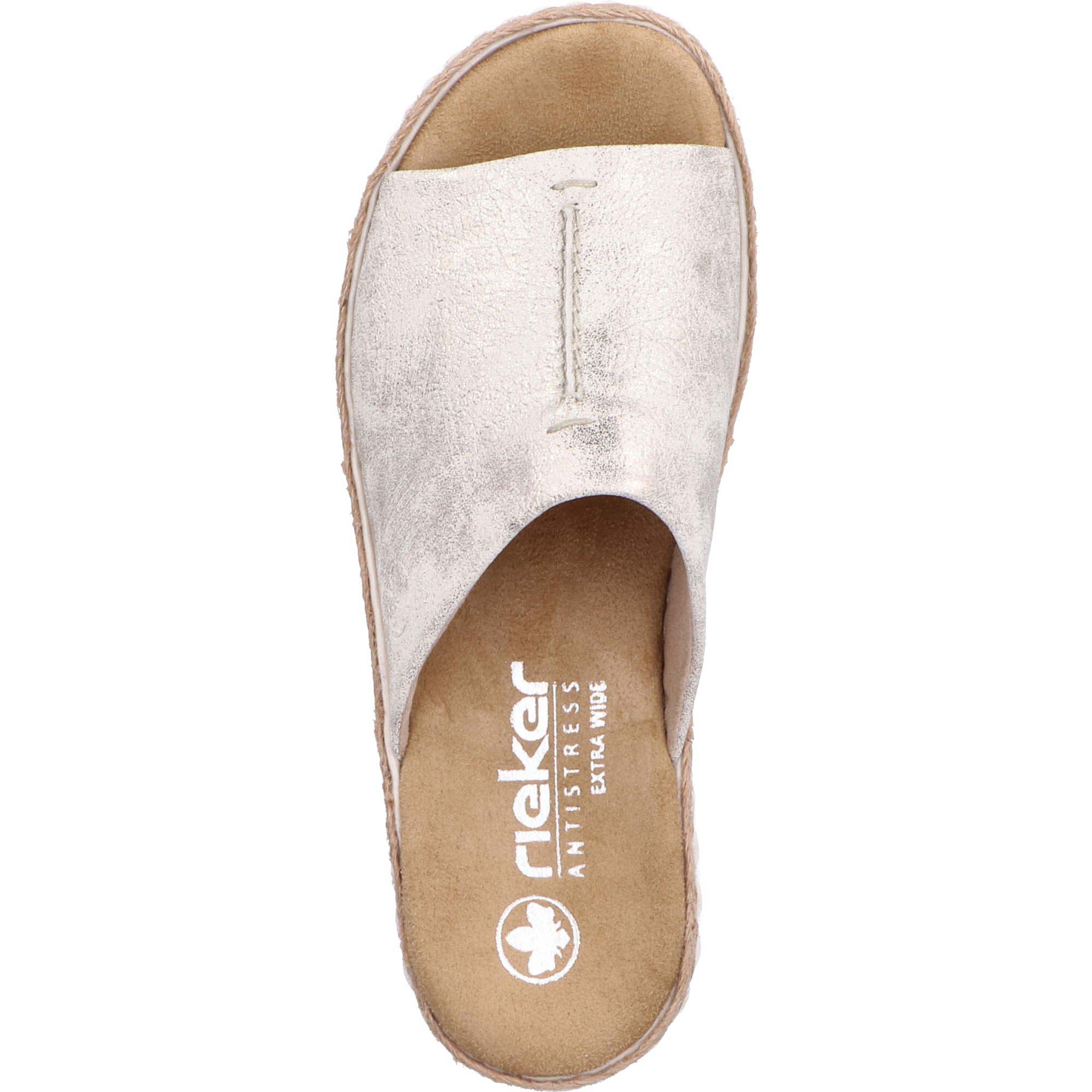 Rieker -Dames goud slippers & muiltjes