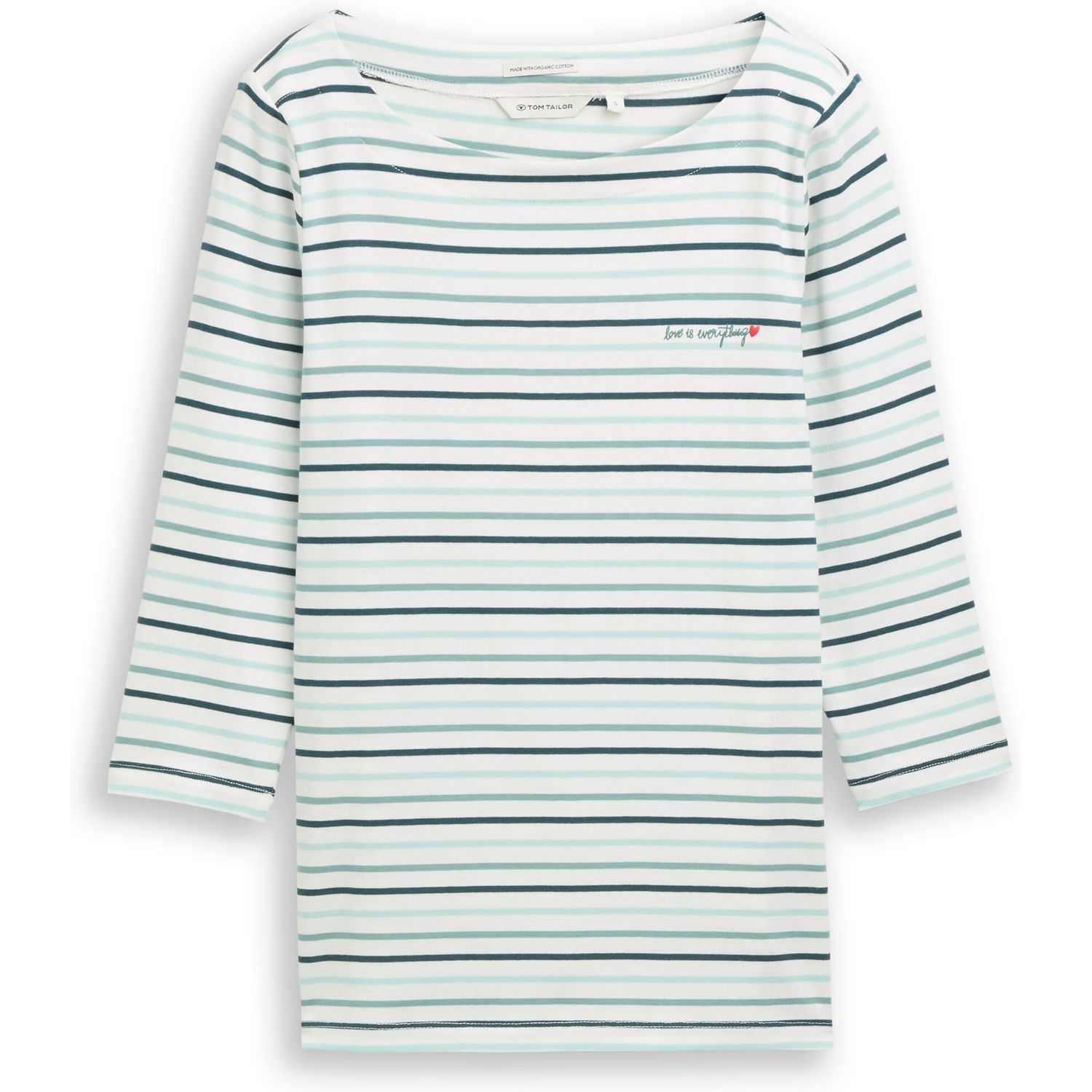 1050415 T-Shirt boat neck stripe
