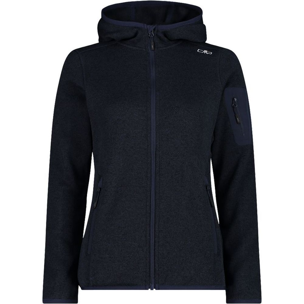 Knitted Melange Hoody Woman 3H19826 Knitted Melange Hoody Woman 3H19826