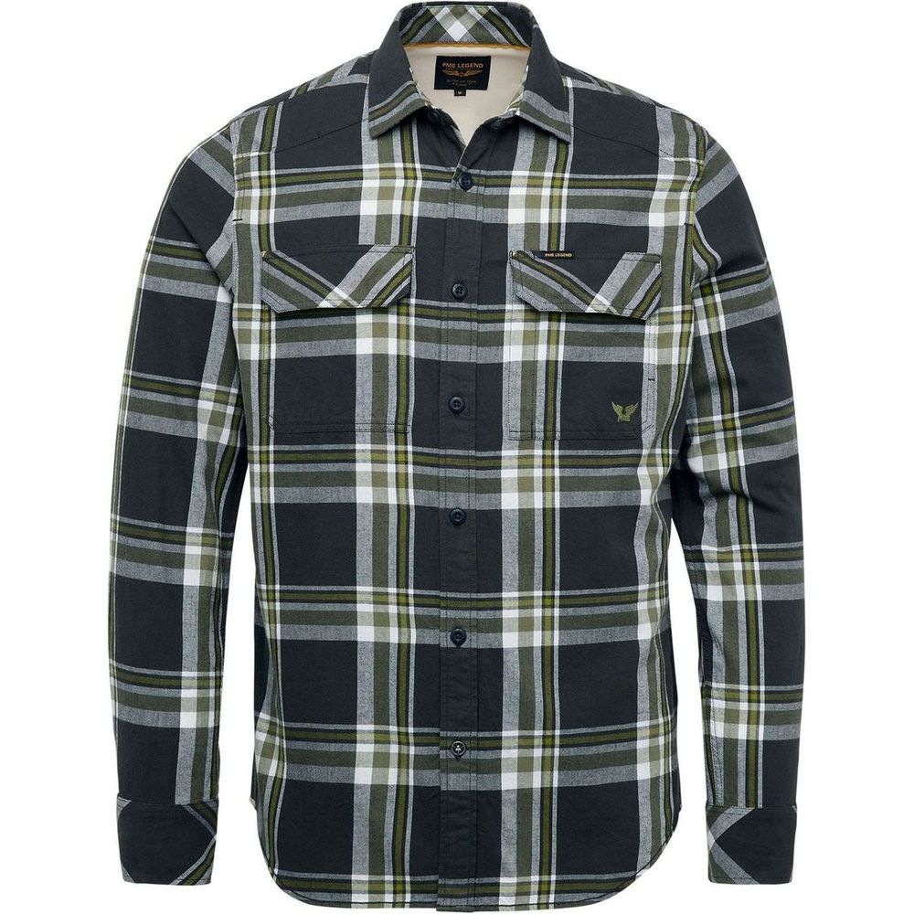 Long Sleeve Shirt Yarn Dyed Twill Check