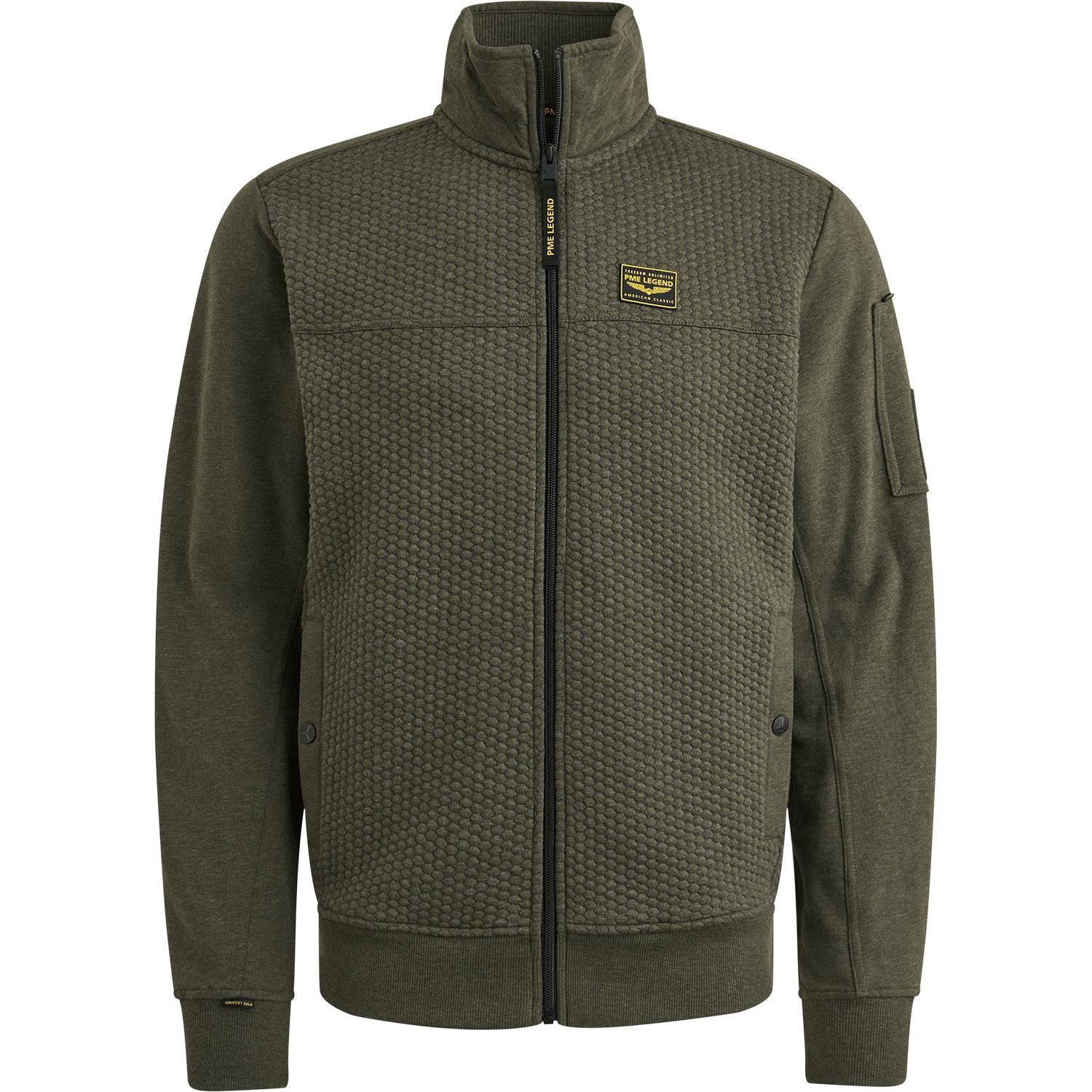 Zip jacket jacquard interlock