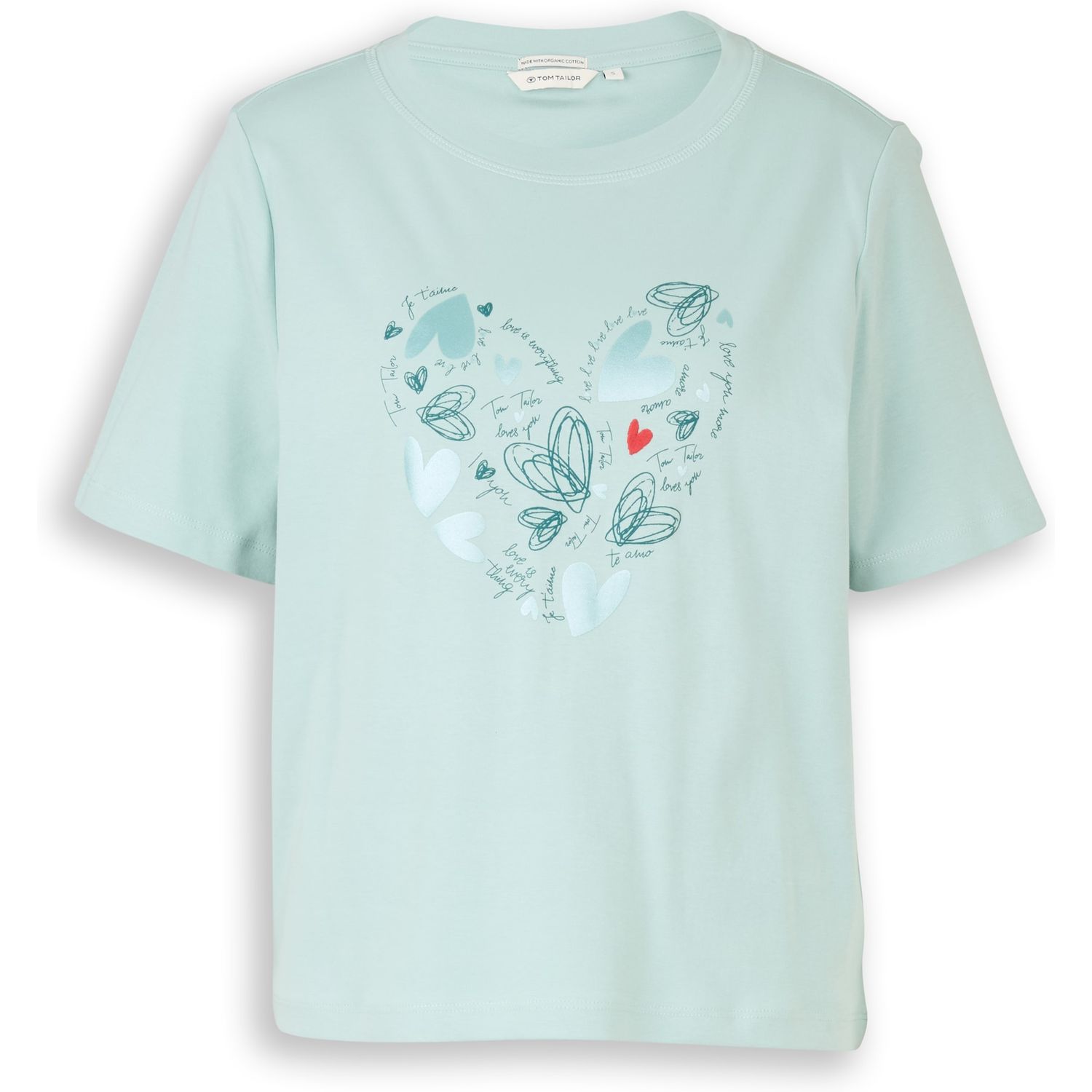 1050426 T-Shirt boxy crew neck wiht print