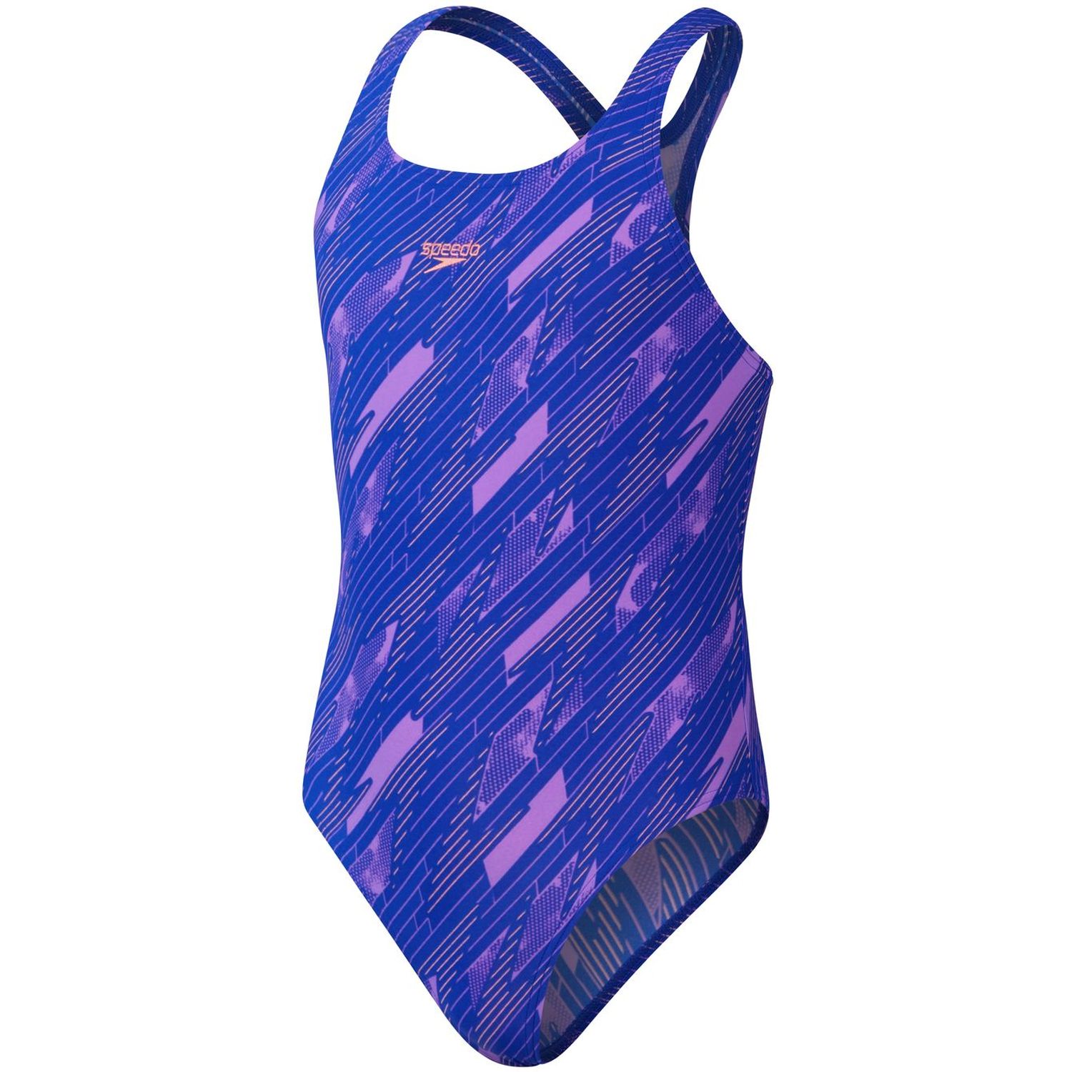 Speedo Boom Logo Allover Medalist badpak - Zwart/grijs/antraciet