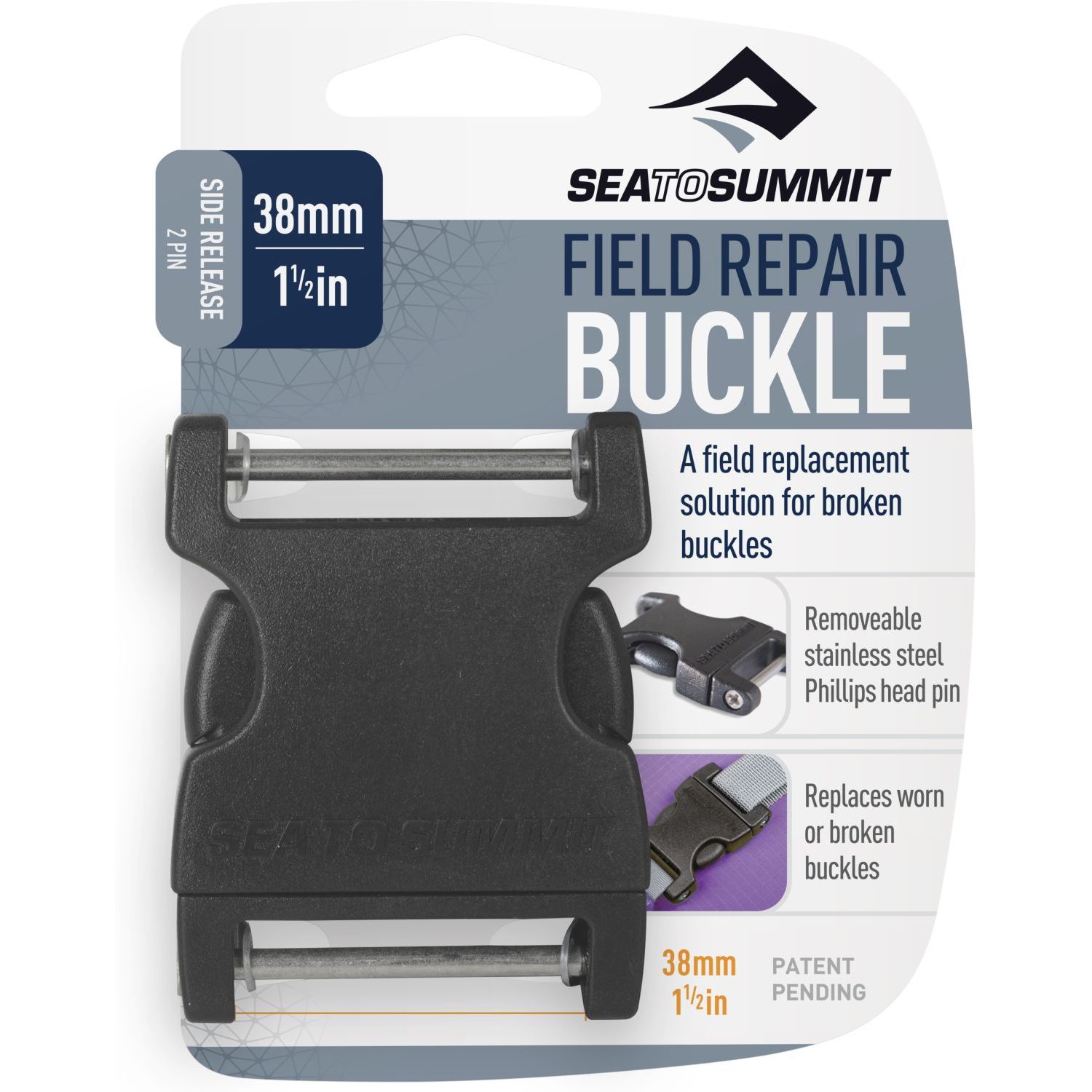 Buckle 38 mm Side Release 2 Pin Buckle 38 mm Side Release 2 Pin