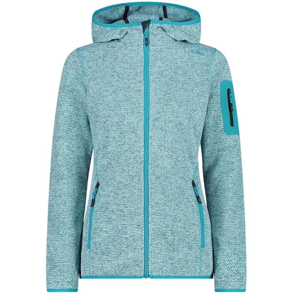 Knitted Melange Hoody Woman 3H19826 Knitted Melange Hoody Woman 3H19826