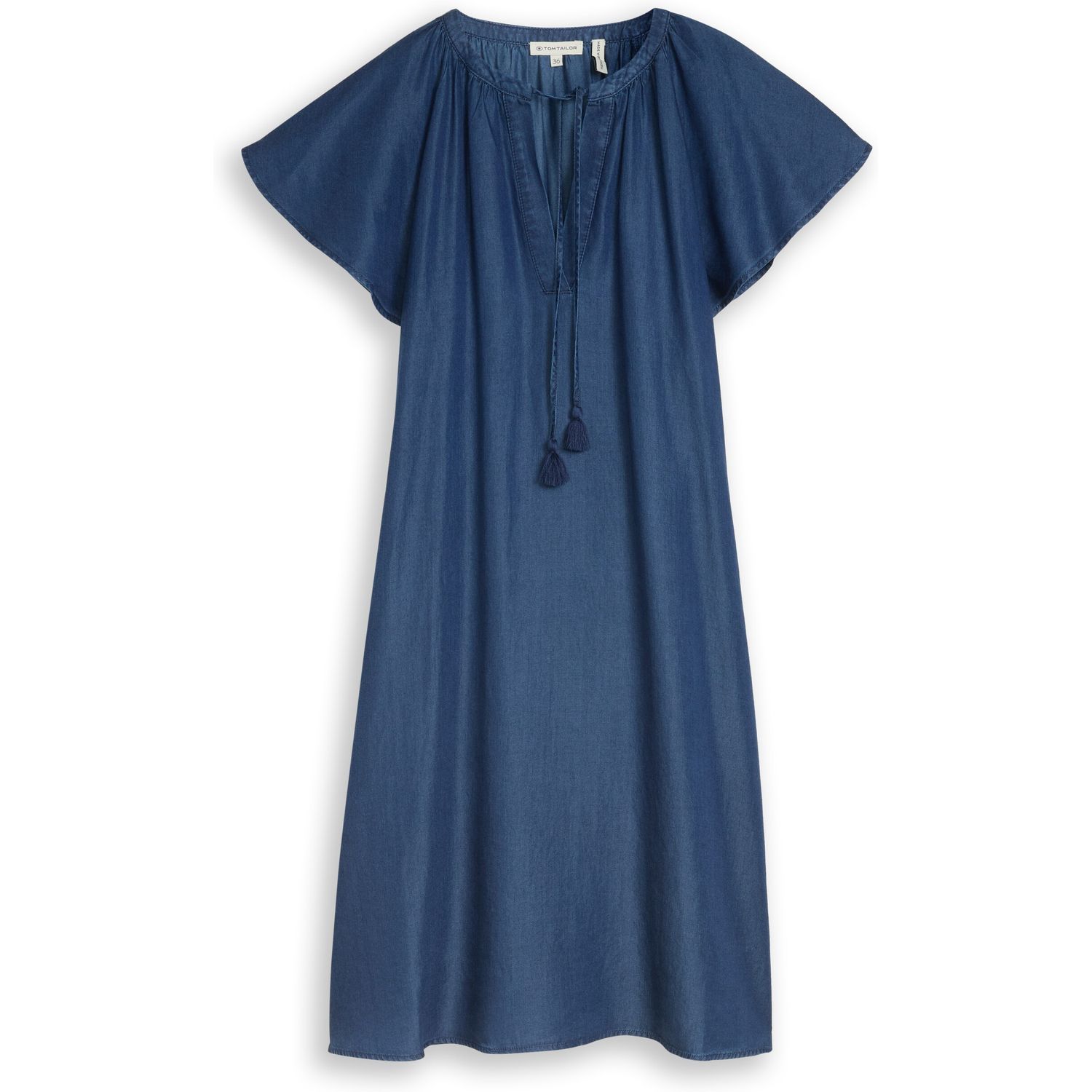 1051249 Dress feminine denim look