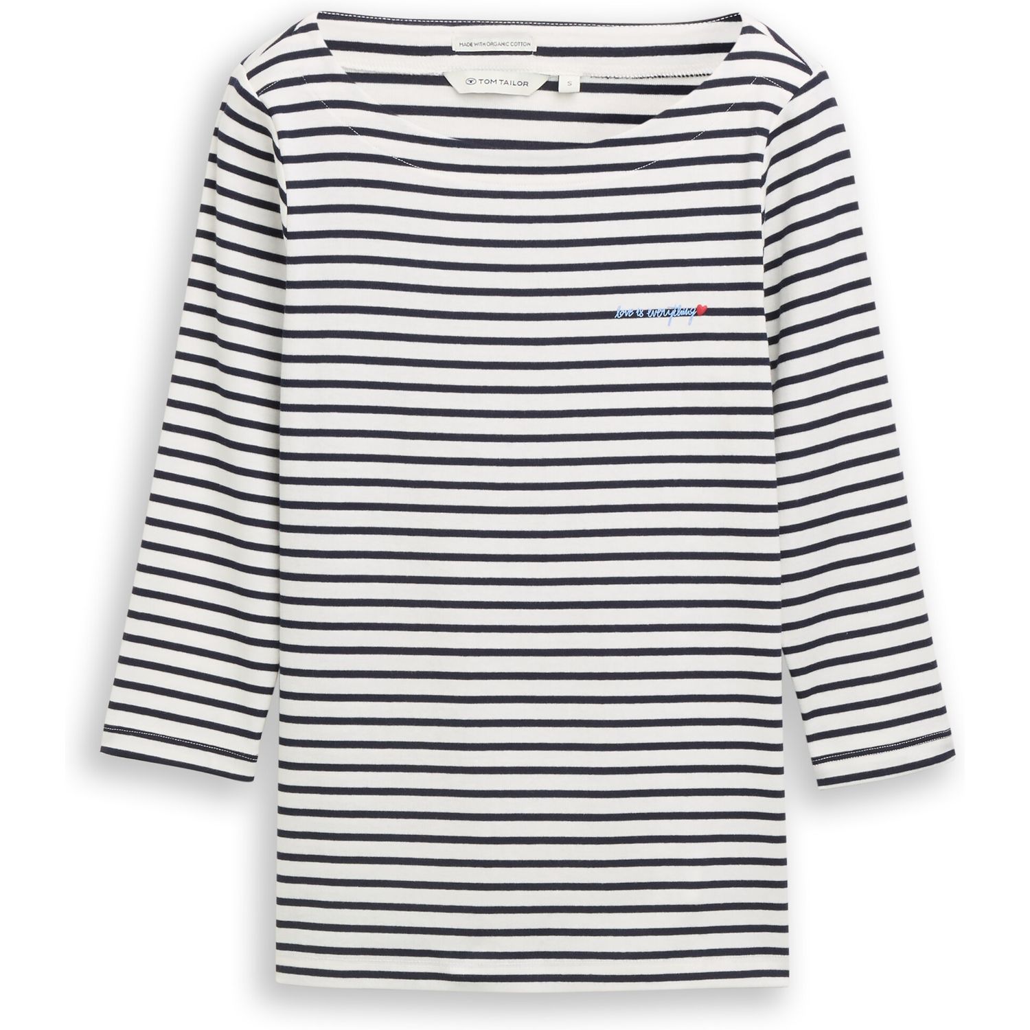 1050415 T-Shirt boat neck stripe
