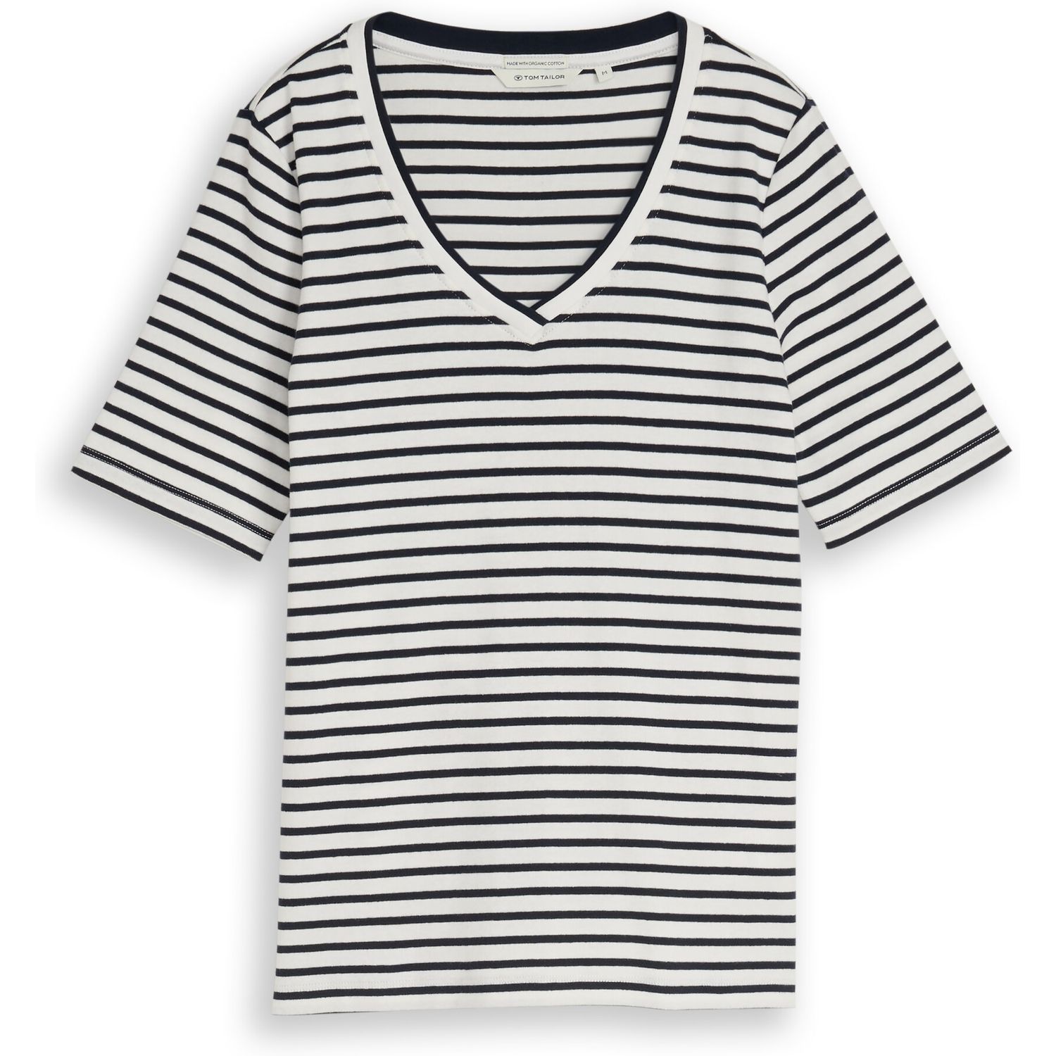 1050432 T-Shirt stripe v-neck