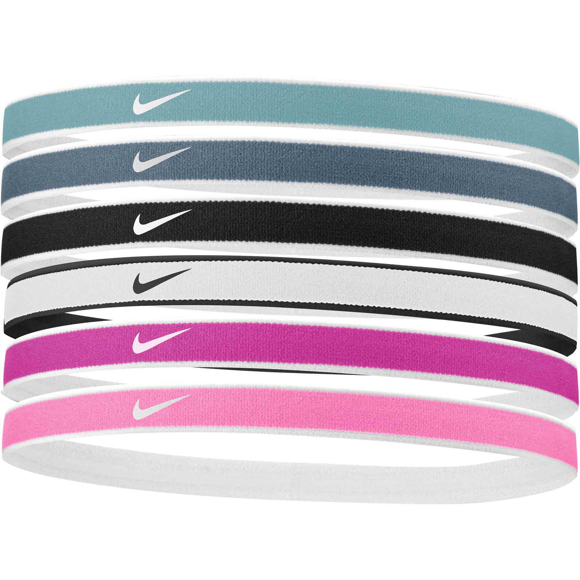Nike Swoosh Sport Headbands 6 PK Tiipped Nike Swoosh Sport Headbands 6 PK Tiipped