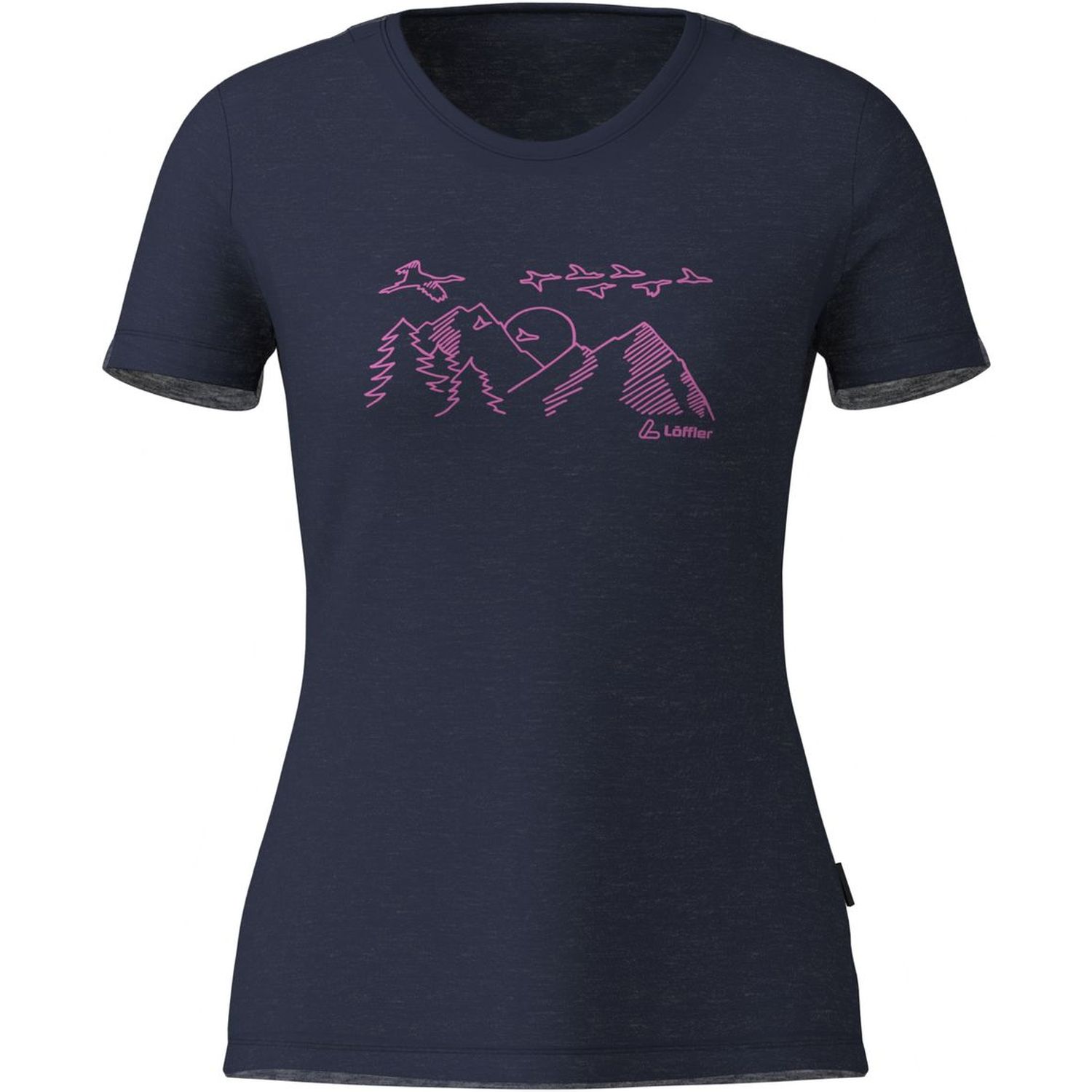 W PRINTSHIRT SUNSET MERINO-TENCEL(TM)