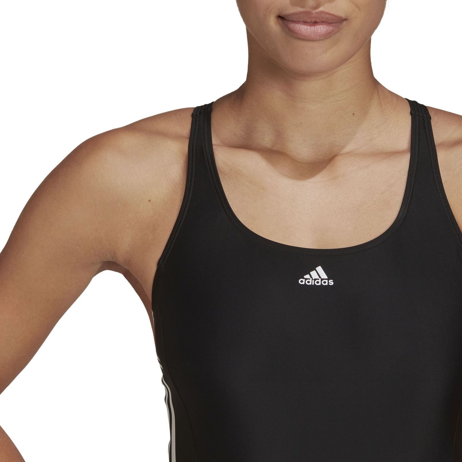 Badeanzüge Mid kaufen black/white Performance jetzt Adidas Berger 3-Streifen bei Badeanzug