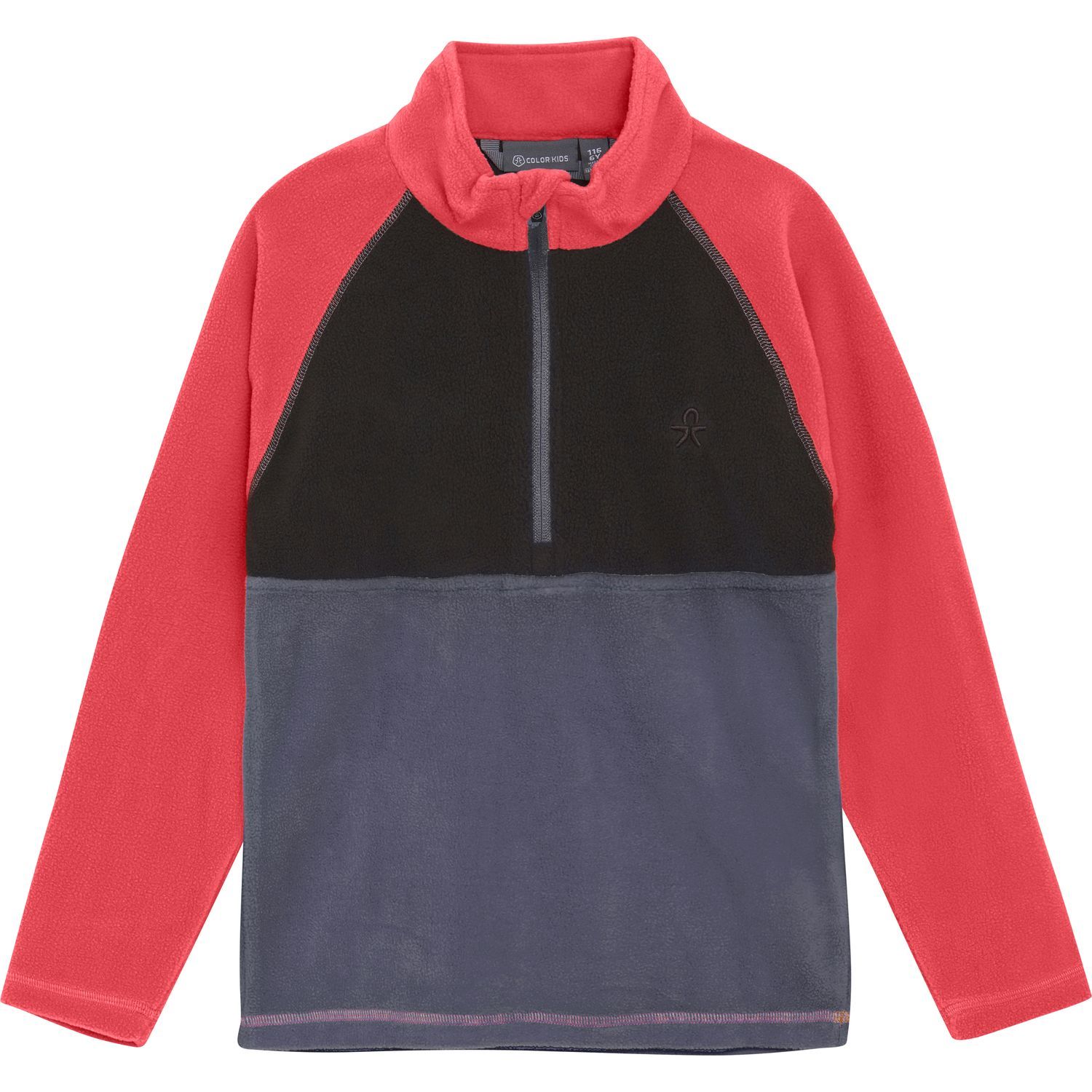 Fleece Pulli Colorblock