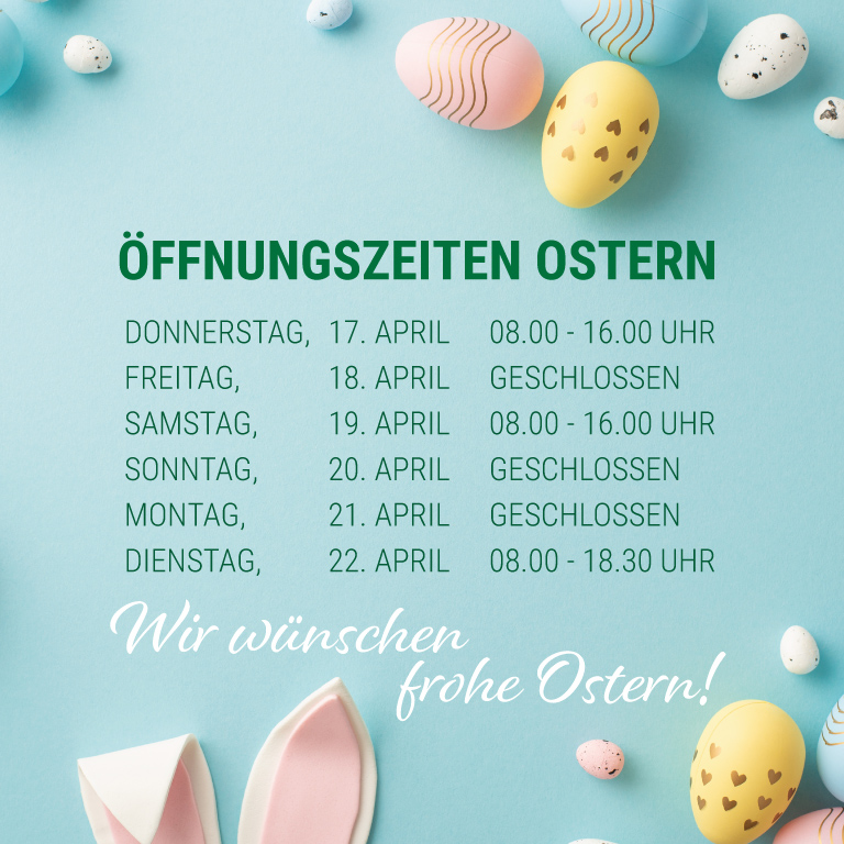 Öffnungszeiten Ostern
